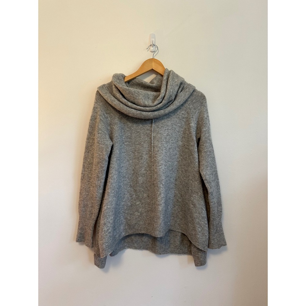 Ruby Moon Cowl Neck Sweater in Heather Gray Alpaca Blend | Size Small